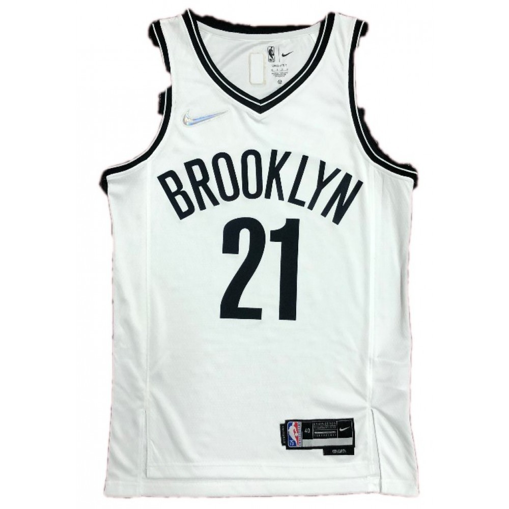 Men's Brooklyn Nets LaMarcus Aldridge #21 White 2021 Swingman NBA Jersey - Icon Edition-Pro Kit Vault | Brand New 26/27 Sports Jerseys